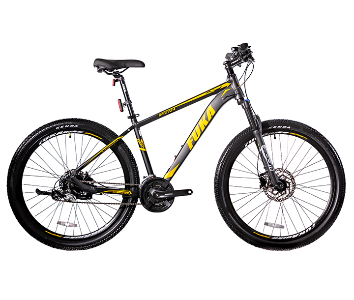 2025 - FUKA PEAK BT2724 Mountain Bike Matte Black – Yellow 27